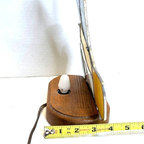 TIFFANY STYLE Stained Glass Hummingbird Flower Table Lamp Night Light Wood Base - Picture 9 of 10